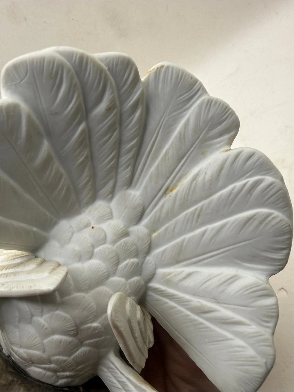 Vtg Andrea Sadek Fan Tail Dove Porcelain Figurine White Bird Statue Collectible